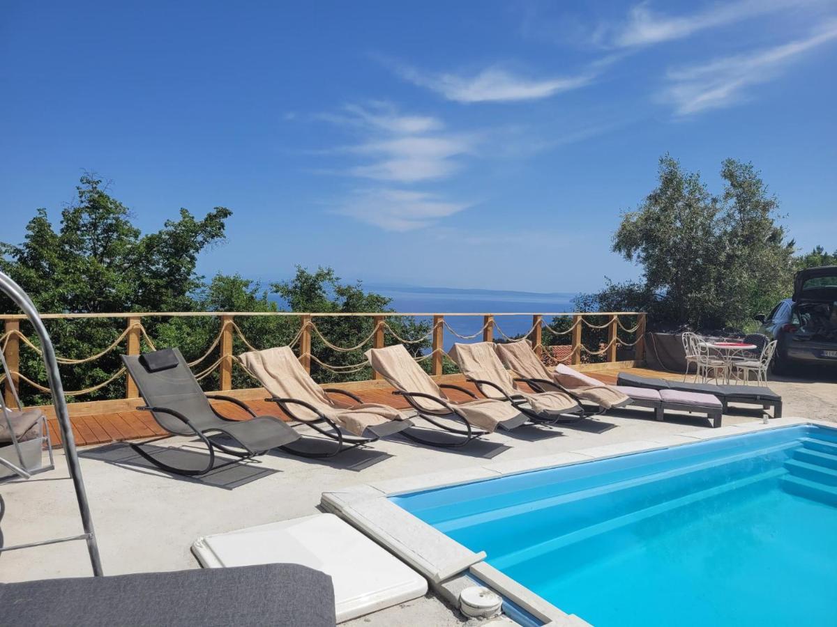 Ferienwohnung Mit Pool Kroatien Mit Meerblick Und Pool Lovran Exterior photo